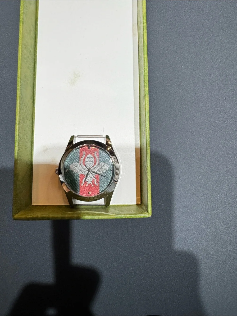 Gucci G-Timeless Bee Web Stripe Swiss Made Watch w/ Box